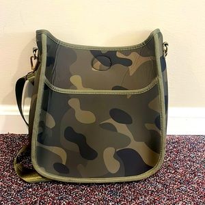 Ahdorned Camo Full Sized Messenger Crossbody Bag
